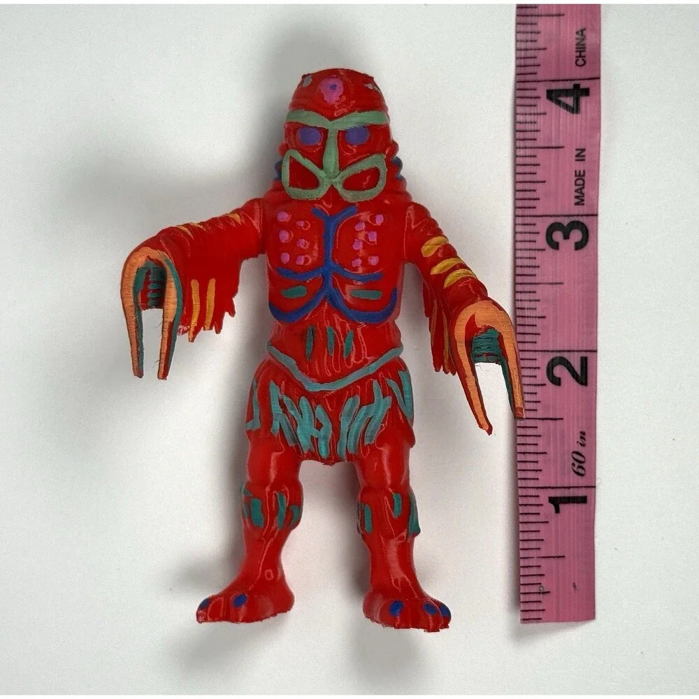 Angry Red Planet HAND PAINTED Three Eyed Martian Predator Toy Figure